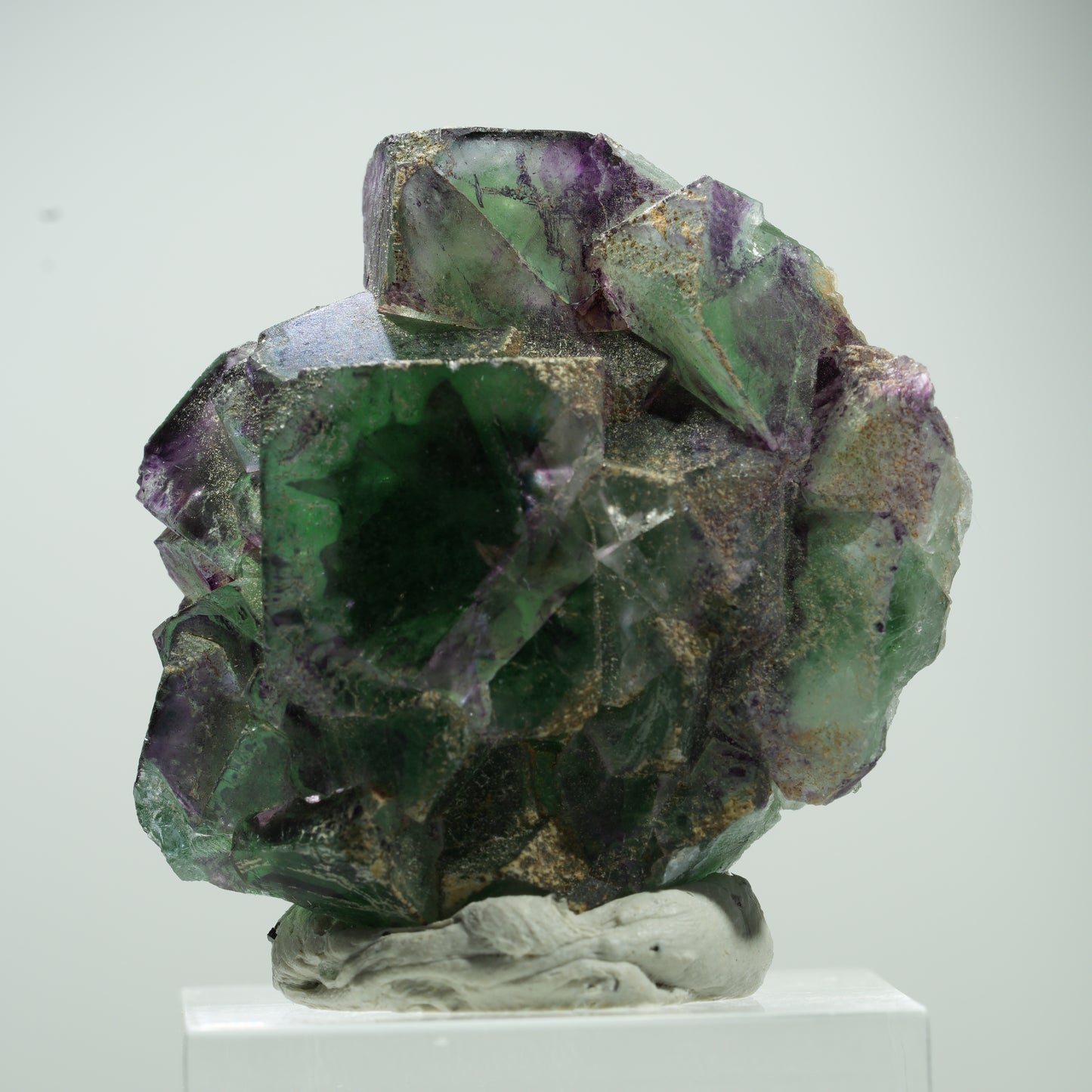 Seltene Phantom Fluorit Würfel, Schörl Turmalin Stufe Erongo, Namibia 34*34*15mm #13477