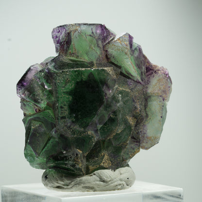 Seltene Phantom Fluorit Würfel, Schörl Turmalin Stufe Erongo, Namibia 34*34*15mm #13477