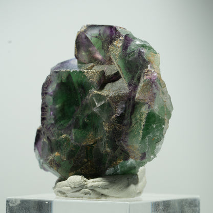 Seltene Phantom Fluorit Würfel, Schörl Turmalin Stufe Erongo, Namibia 34*34*15mm #13477