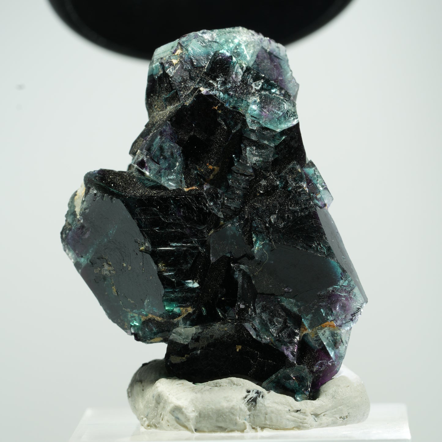 Seltene Phantom Fluorit Würfel Stufe, grün lila Erongo, Namibia 35*25*14mm #13478