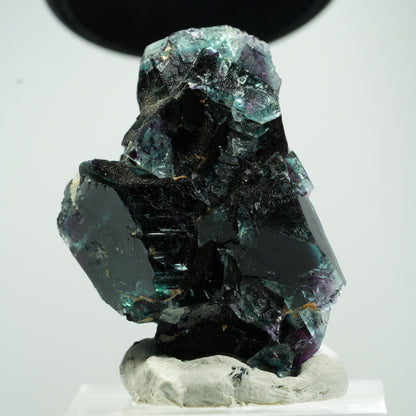 Seltene Phantom Fluorit Würfel Stufe, grün lila Erongo, Namibia 35*25*14mm #13478