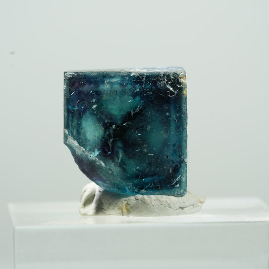 Phantom Fluorit Würfel Stufe, blau Butterfly Pocket, Okorusu, Namibia 15*14*14mm #13479