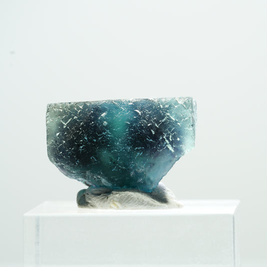 Phantom Fluorit Würfel Stufe, blau Butterfly Pocket, Okorusu, Namibia 21*15*13mm #13480