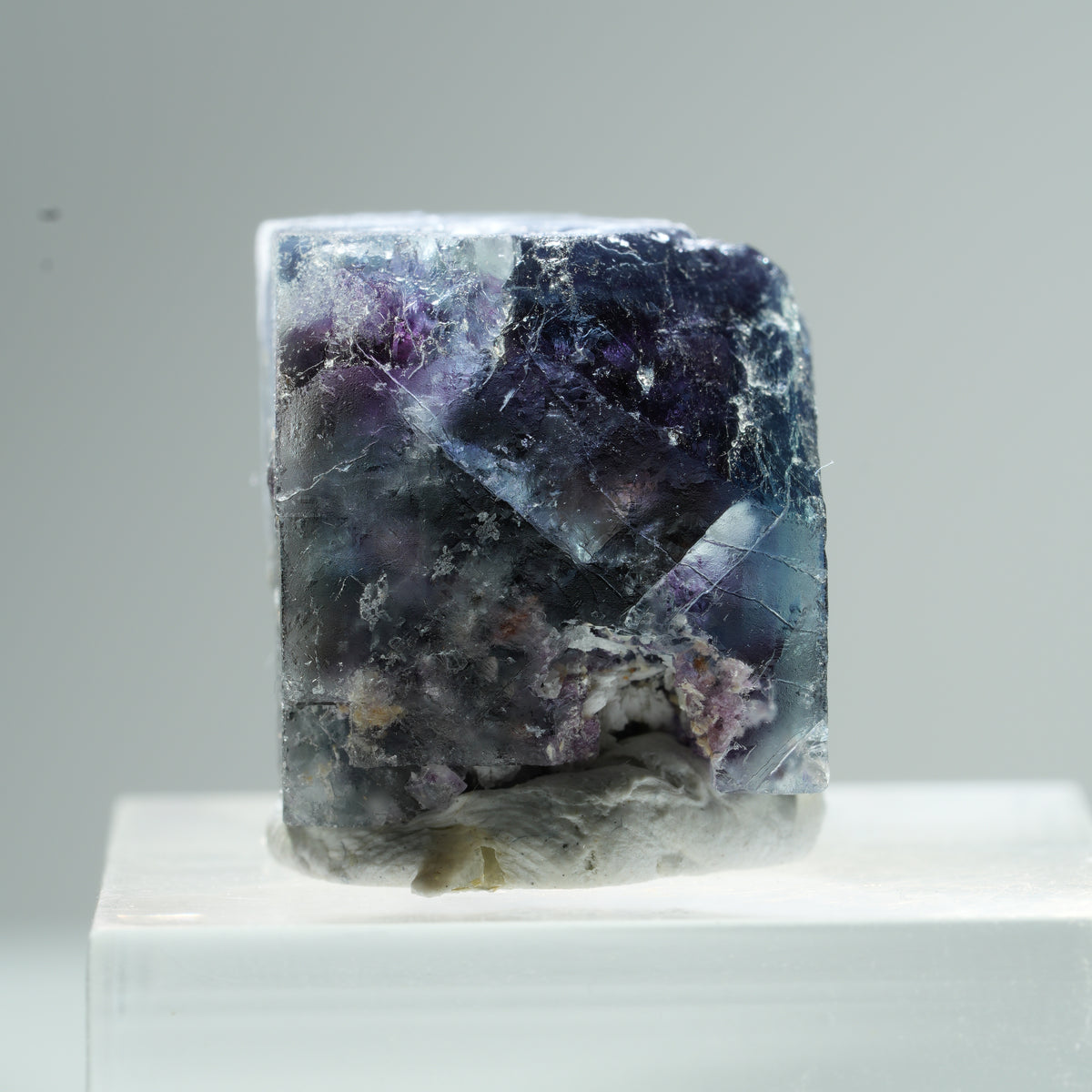 Rare Phantom Fluorite Cube Specimen, Purple Blue Okorusu, Namibia 17*8*7mm #13481