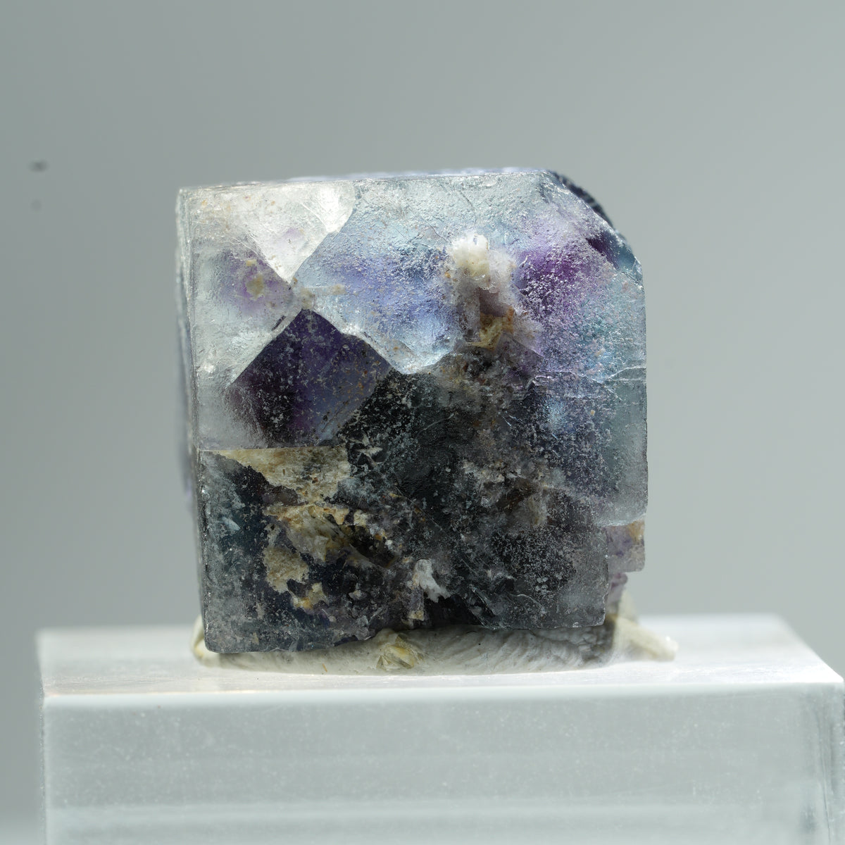 Rare Phantom Fluorite Cube Specimen, Purple Blue Okorusu, Namibia 17*8*7mm #13481