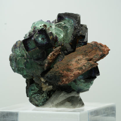 Seltene Phantom Fluorit, Orthoklas, Schörl Turmalin Stufe Erongo, Namibia 15*13*11mm #13485