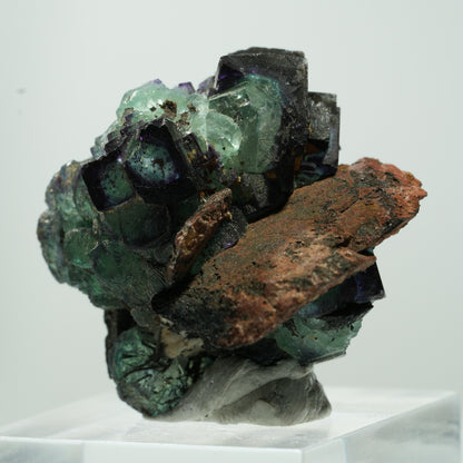 Seltene Phantom Fluorit, Orthoklas, Schörl Turmalin Stufe Erongo, Namibia 15*13*11mm #13485