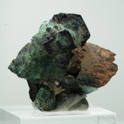 Seltene Phantom Fluorit, Orthoklas, Schörl Turmalin Stufe Erongo, Namibia 15*13*11mm #13485