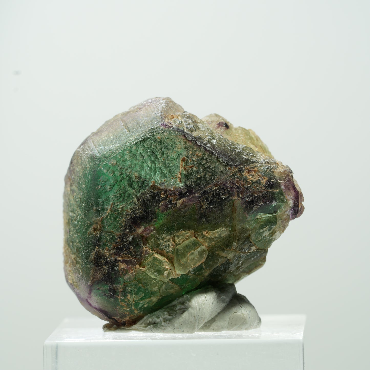 Phantom Fluorit hexagonal, Muskovit Stufe Erongo, Namibia 14*13*9mm #13486