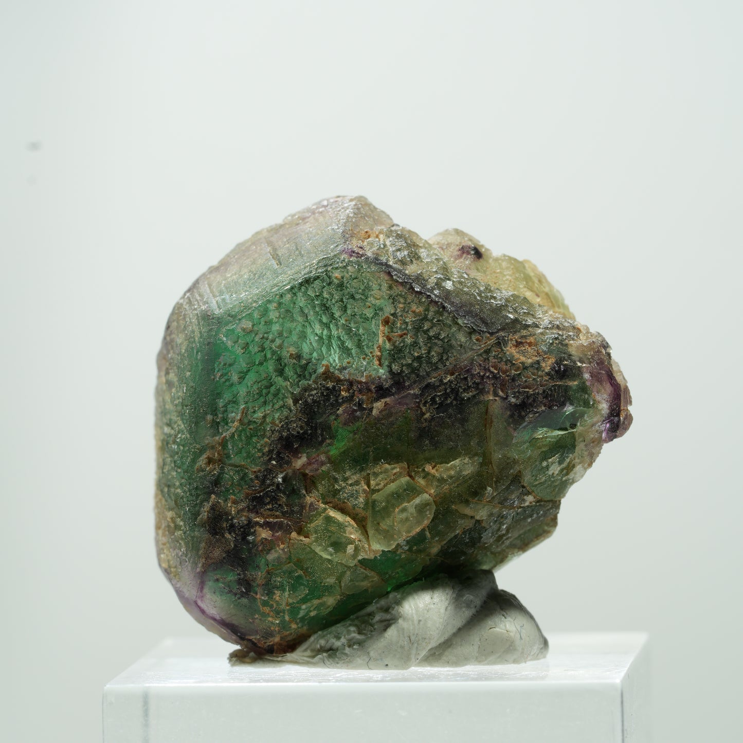 Phantom Fluorit hexagonal, Muskovit Stufe Erongo, Namibia 14*13*9mm #13486