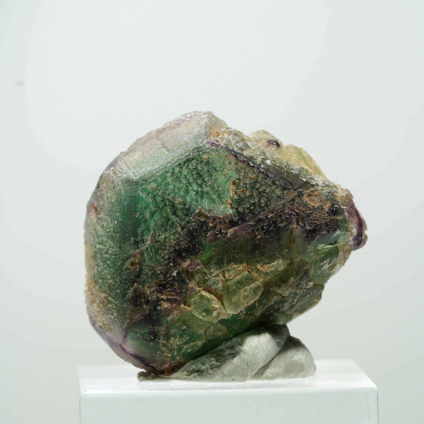 Phantom Fluorit hexagonal, Muskovit Stufe Erongo, Namibia 14*13*9mm #13486