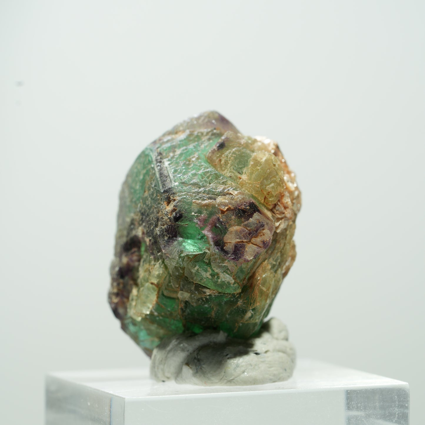 Phantom Fluorit hexagonal, Muskovit Stufe Erongo, Namibia 14*13*9mm #13486