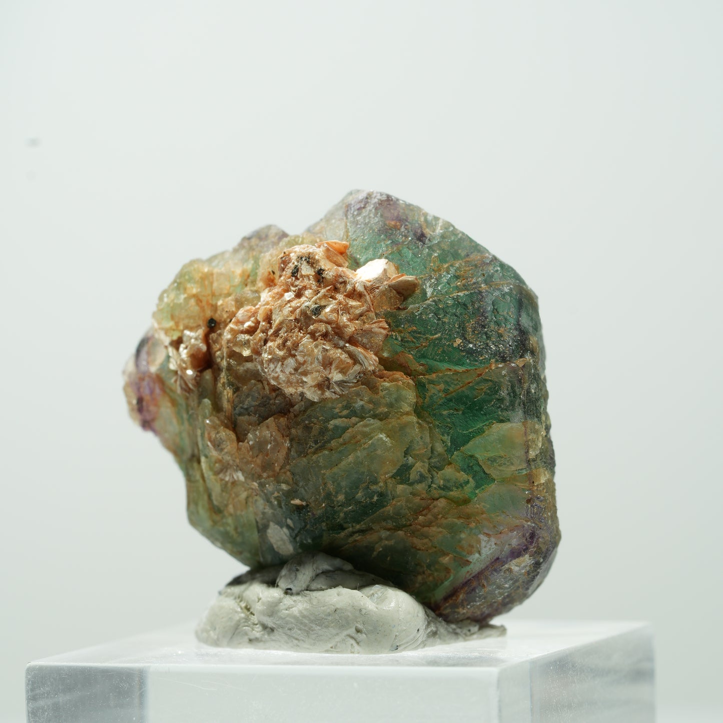 Phantom Fluorit hexagonal, Muskovit Stufe Erongo, Namibia 14*13*9mm #13486