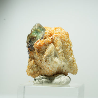 Phantom Fluorit Würfel, Schörl Turmalin, Muskovit Erongo, Namibia 19*16*12mm #13492
