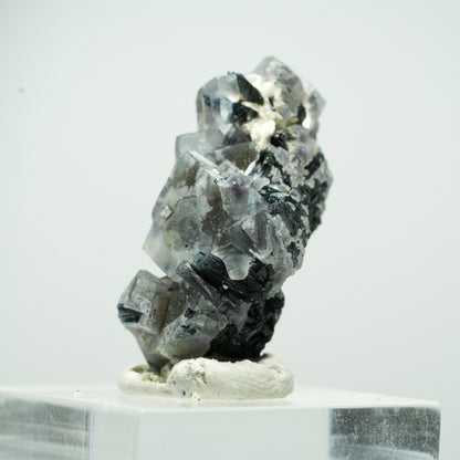 Bunte Phantom Fluorit Würfel, Schörl Turmalin, Muskovit Erongo Namibia 14*11*7mm #13496