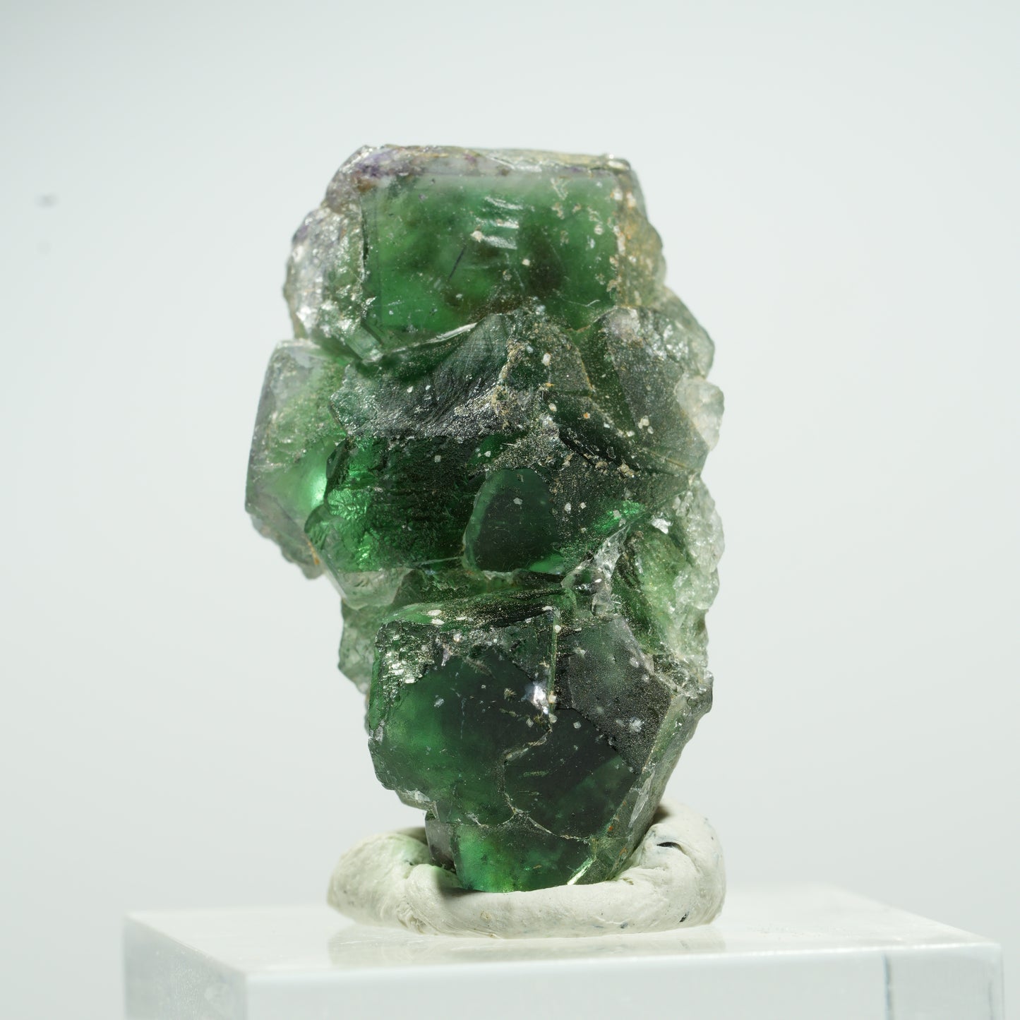 Seltene Phantom Fluorit Würfel, Muskovit Stufe Erongo, Namibia 16*9*8mm #13497