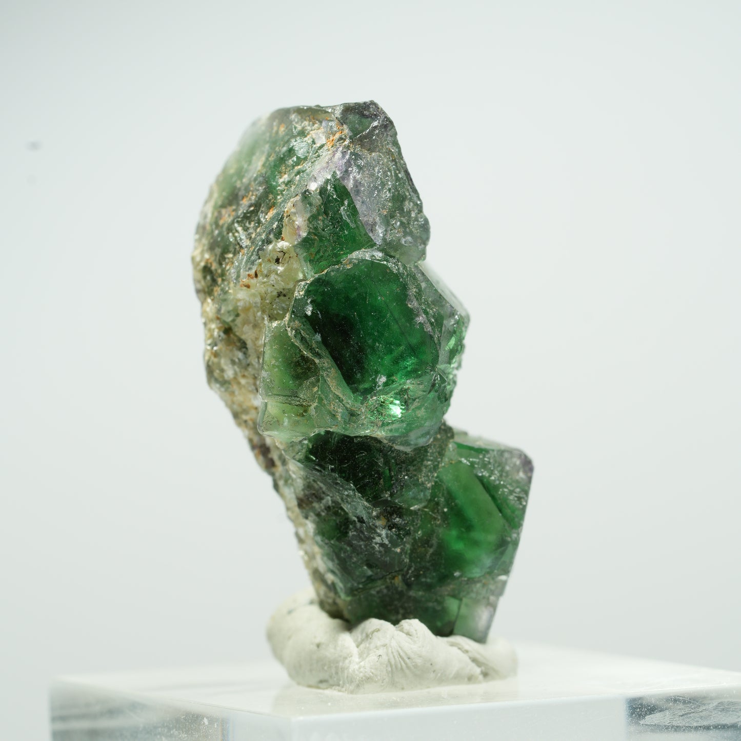Seltene Phantom Fluorit Würfel, Muskovit Stufe Erongo, Namibia 16*9*8mm #13497