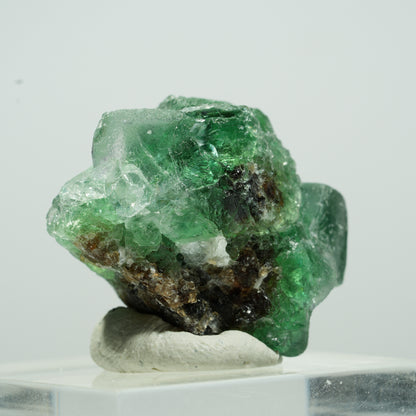 Seltene Phantom Fluorit Würfel, Muskovit Stufe Erongo, Namibia 12*10*8mm #13498