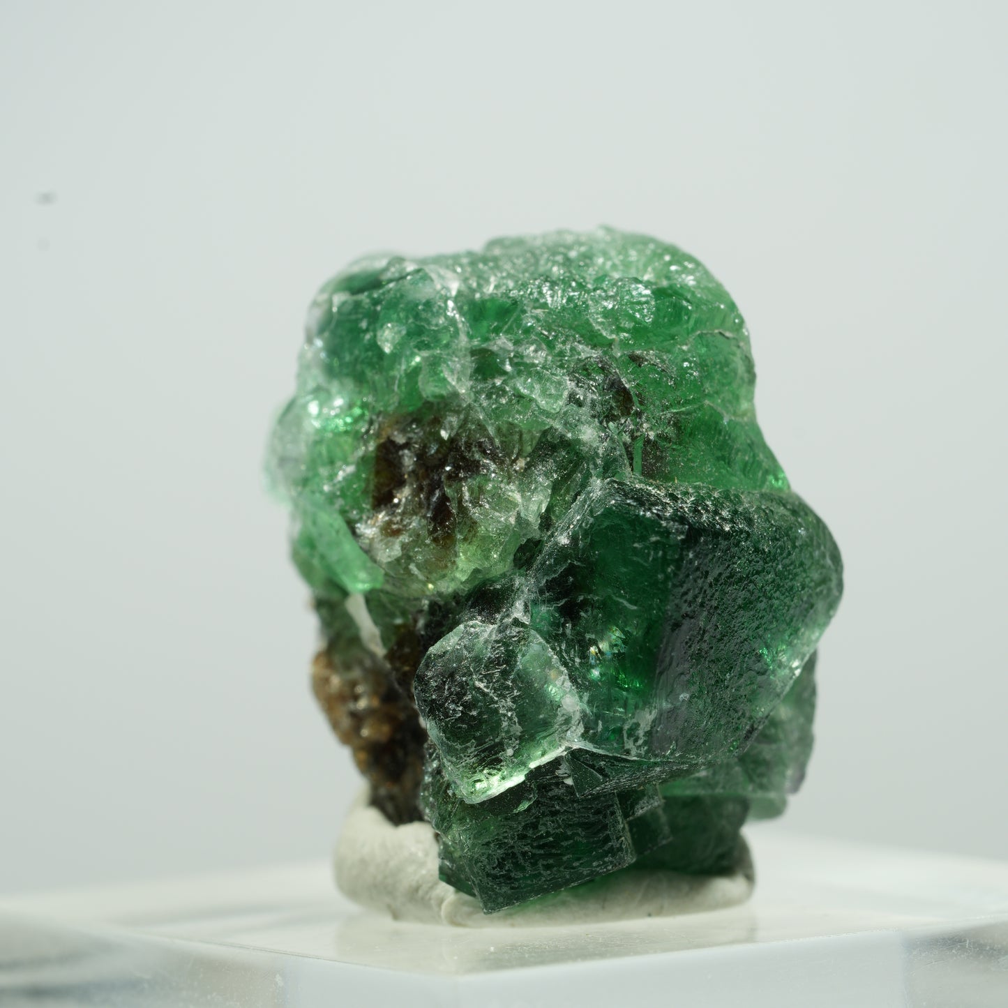 Seltene Phantom Fluorit Würfel, Muskovit Stufe Erongo, Namibia 12*10*8mm #13498