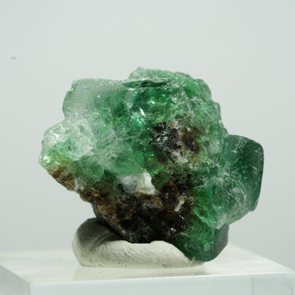 Seltene Phantom Fluorit Würfel, Muskovit Stufe Erongo, Namibia 12*10*8mm #13498