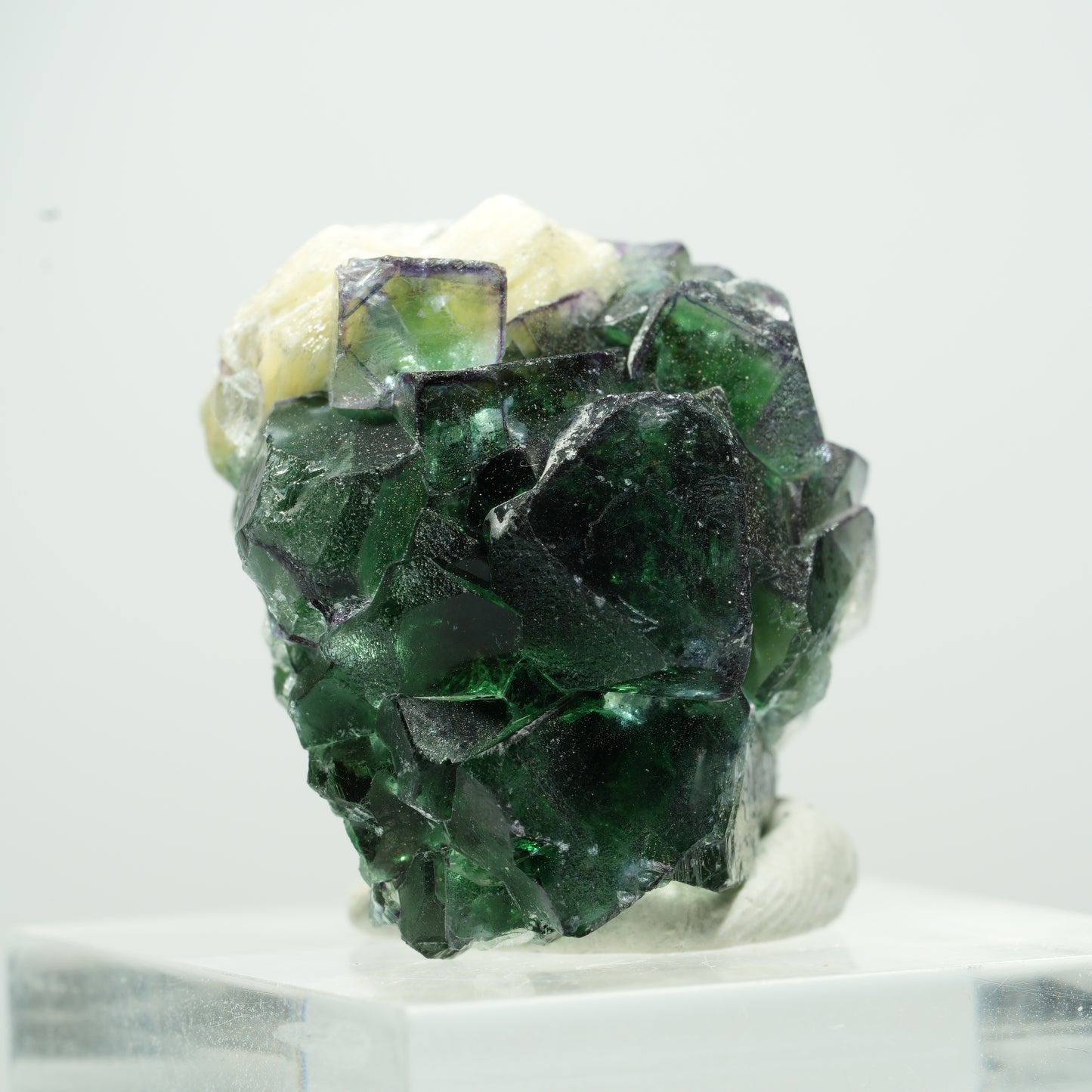 Seltene Phantom Fluorit Würfel, Muskovit Stufe Erongo, Namibia 14*12*9mm #13499