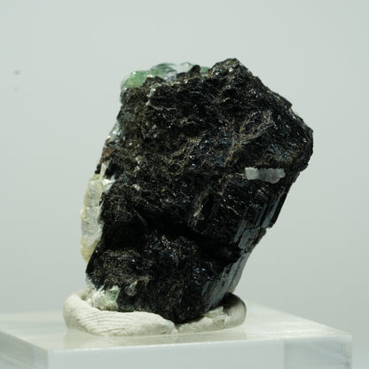 Phantom Fluorit Würfel, Schörl Turmalin, Muskovit Stufe Erongo Namibia 13*13*8mm #13500