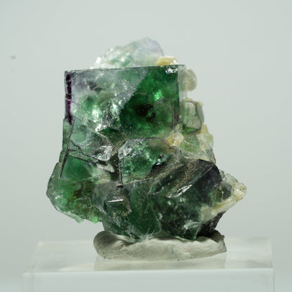 Phantom Fluorit, Schörl Turmalin, Hyalit Opal, Muskovit Erongo Namibia 14*11*8mm #13501