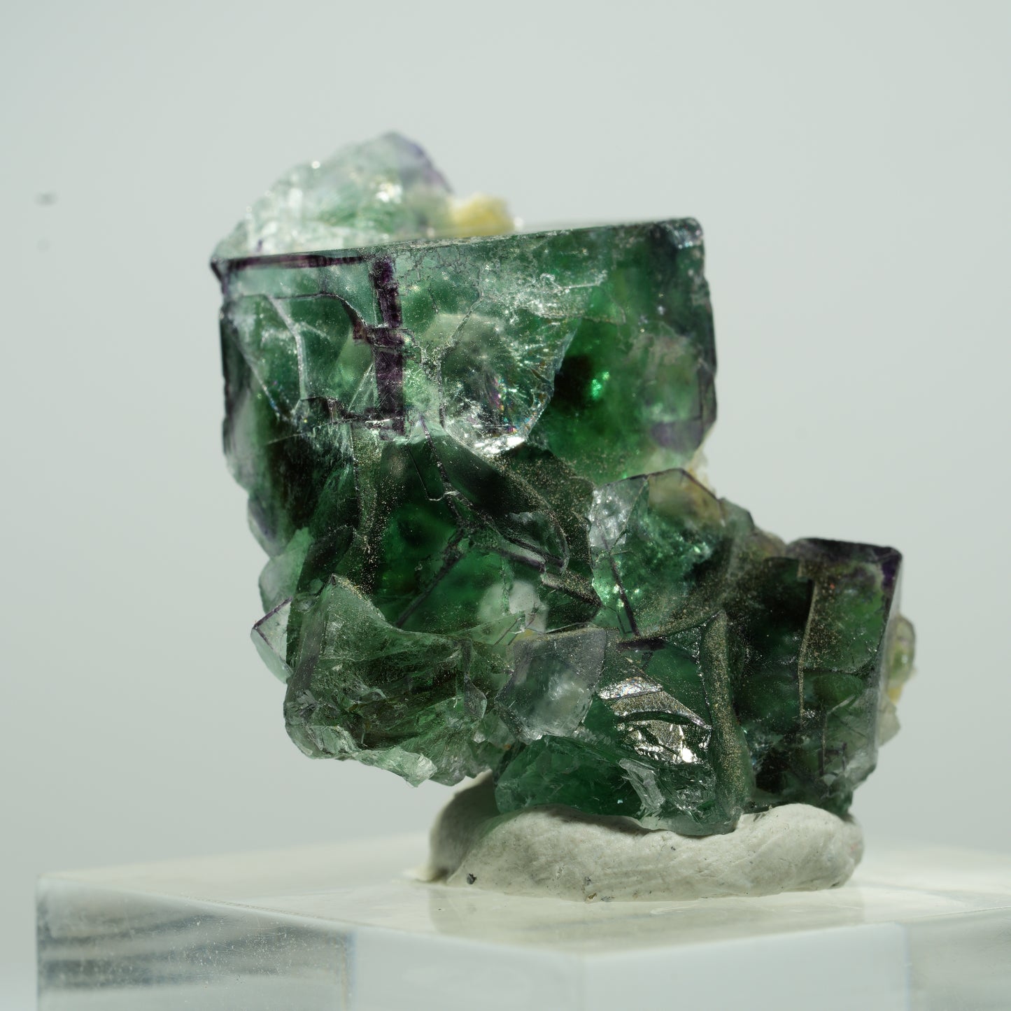 Phantom Fluorit, Schörl Turmalin, Hyalit Opal, Muskovit Erongo Namibia 14*11*8mm #13501