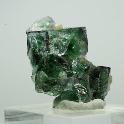 Phantom Fluorit, Schörl Turmalin, Hyalit Opal, Muskovit Erongo Namibia 14*11*8mm #13501