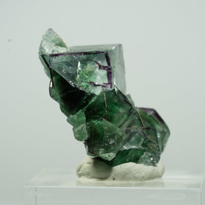 Phantom Fluorit, Schörl Turmalin, Hyalit Opal, Muskovit Erongo Namibia 14*11*8mm #13501