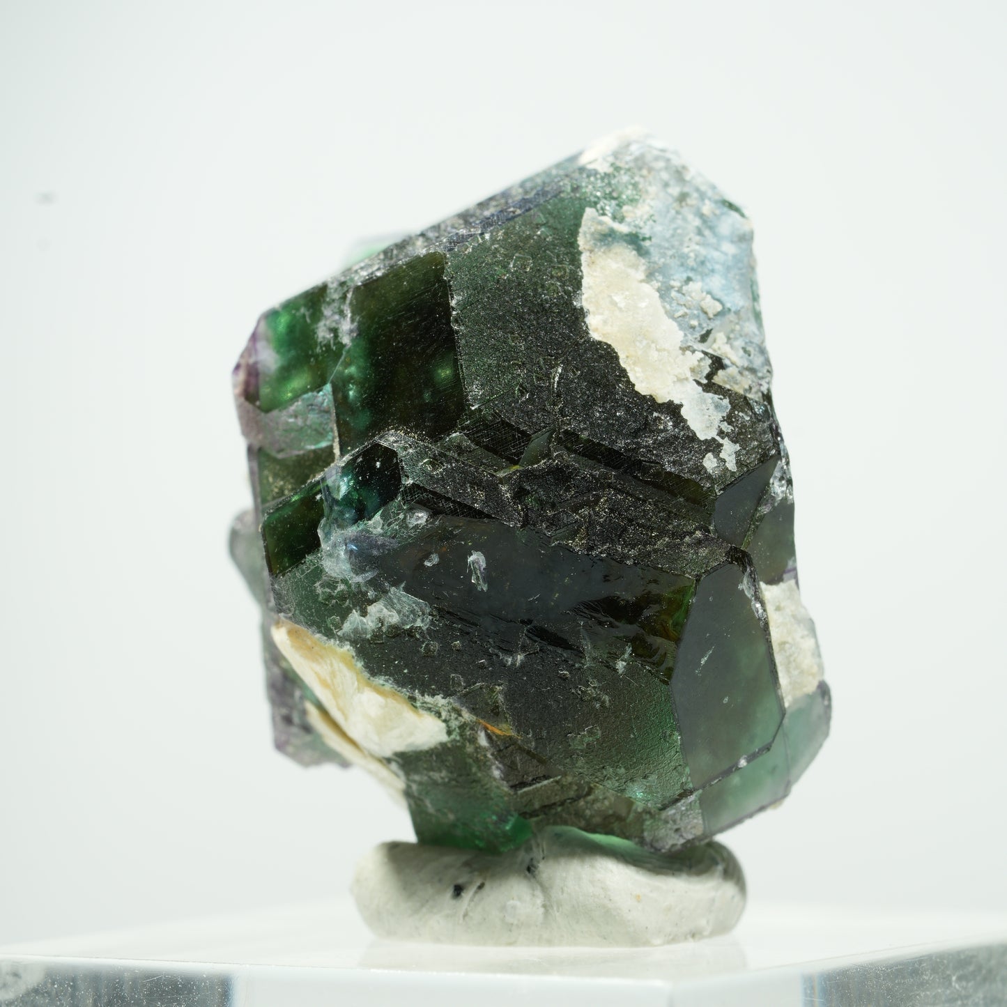 Phantom Fluorit hexagonal, Schörl Turmalin, Muskovit Erongo, Namibia 14*11*9mm #13502