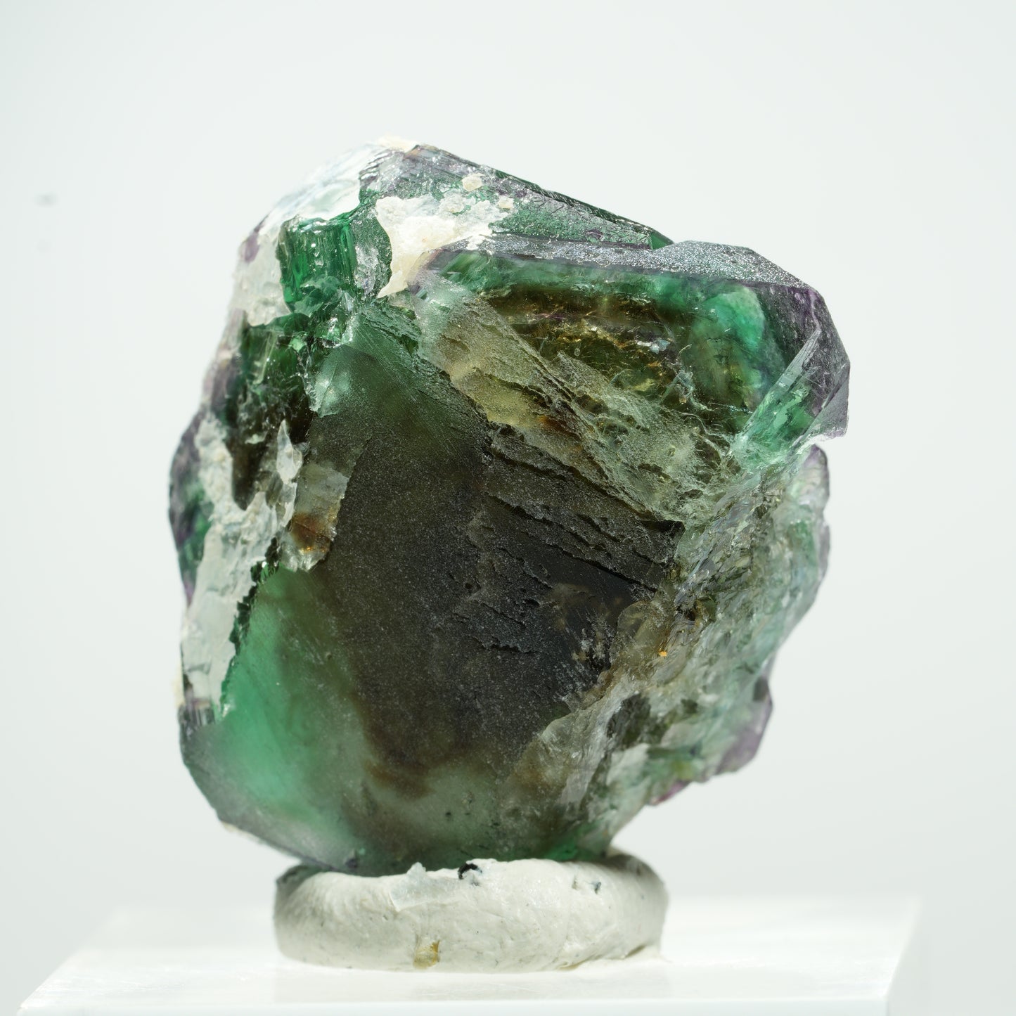 Phantom Fluorit hexagonal, Schörl Turmalin, Muskovit Erongo, Namibia 14*11*9mm #13502