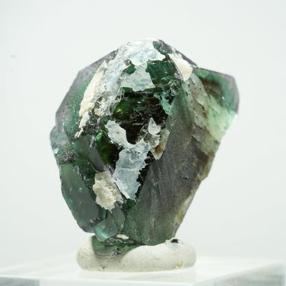 Phantom Fluorit hexagonal, Schörl Turmalin, Muskovit Erongo, Namibia 14*11*9mm #13502