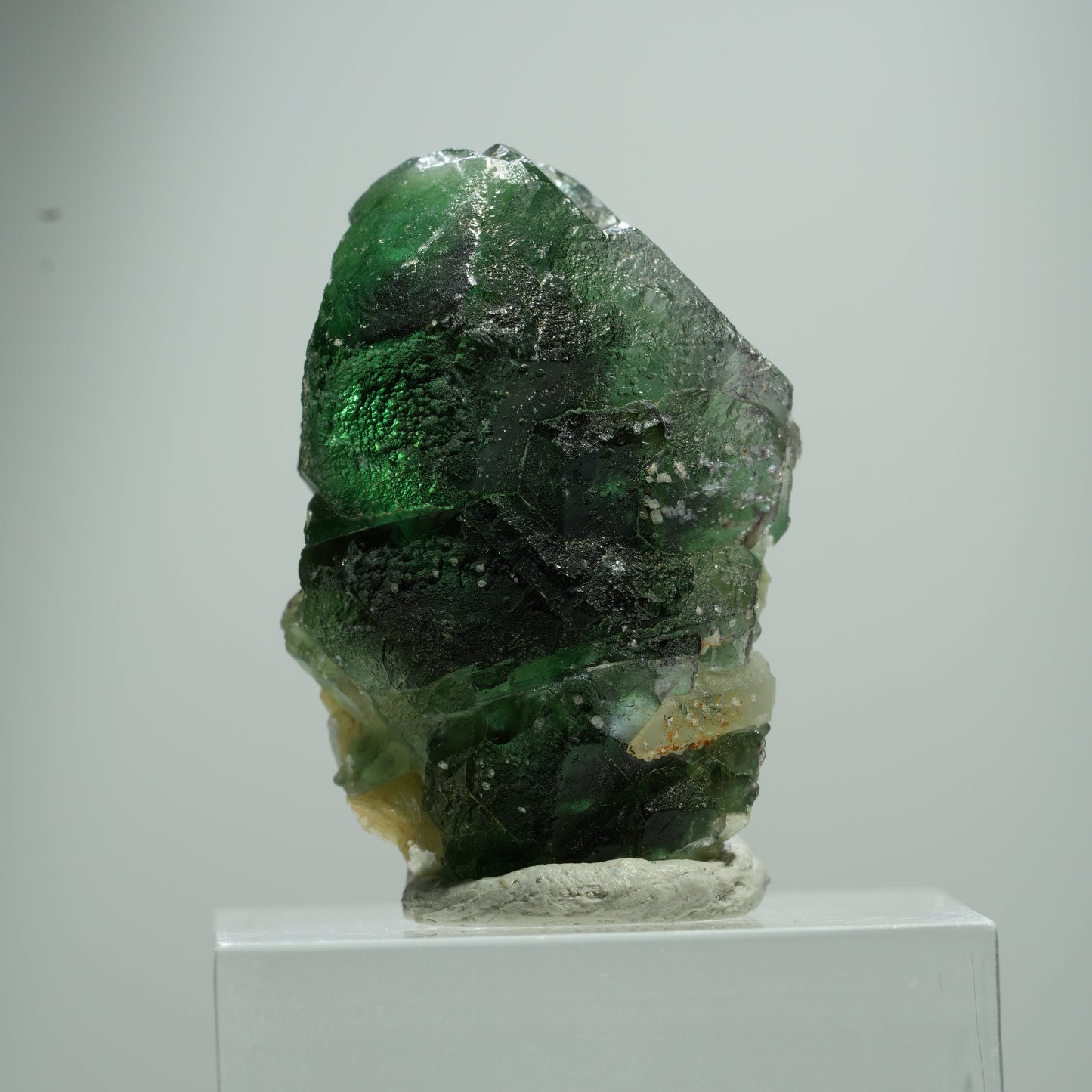 Phantom Fluorit hexagonal, Muskovit Stufe Erongo, Namibia 15*10*8mm #13504