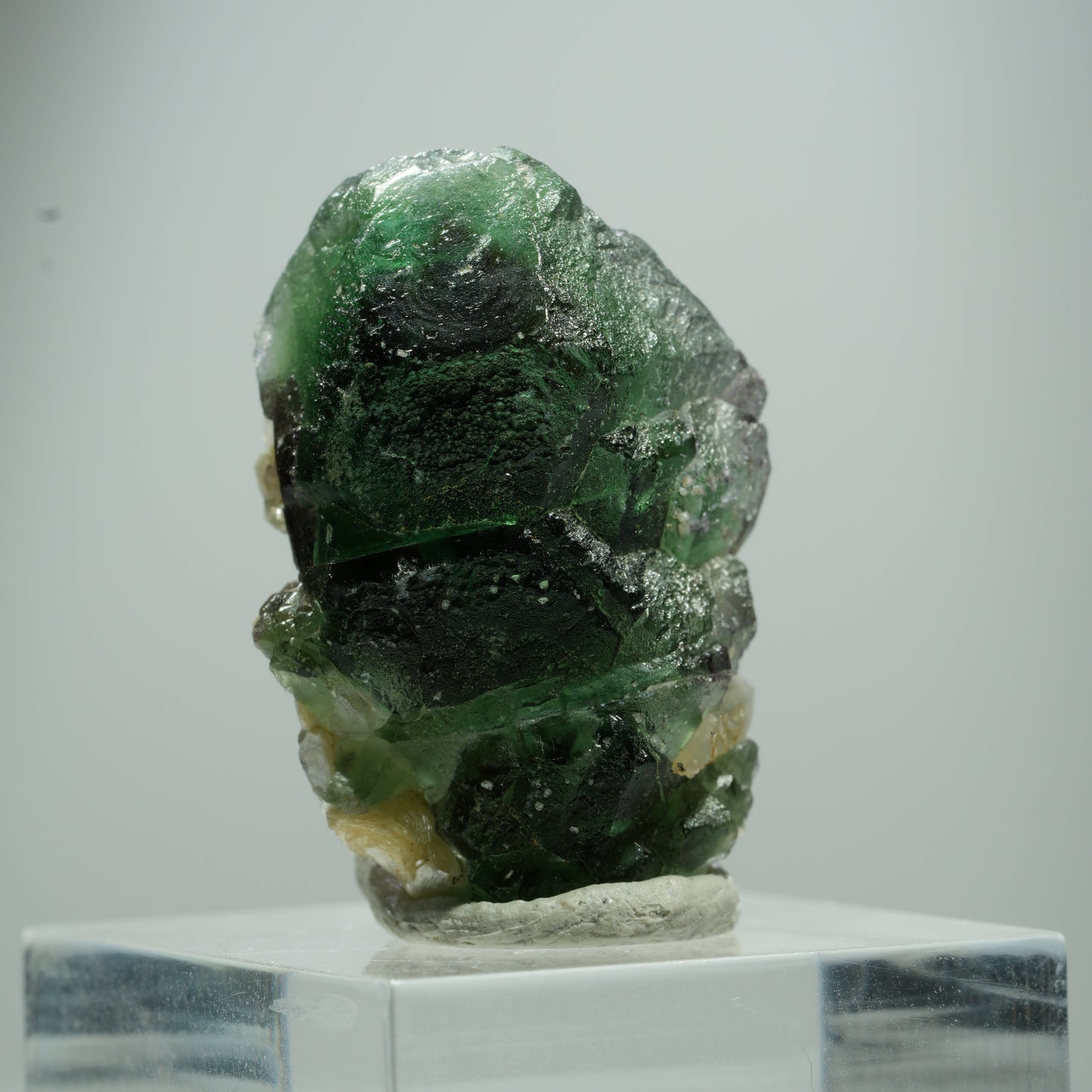 Phantom Fluorit hexagonal, Muskovit Stufe Erongo, Namibia 15*10*8mm #13504