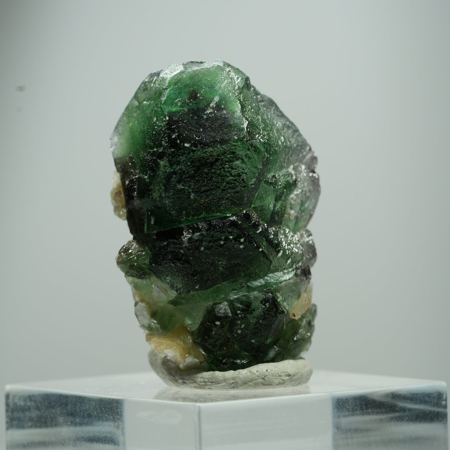 Phantom Fluorit hexagonal, Muskovit Stufe Erongo, Namibia 15*10*8mm #13504
