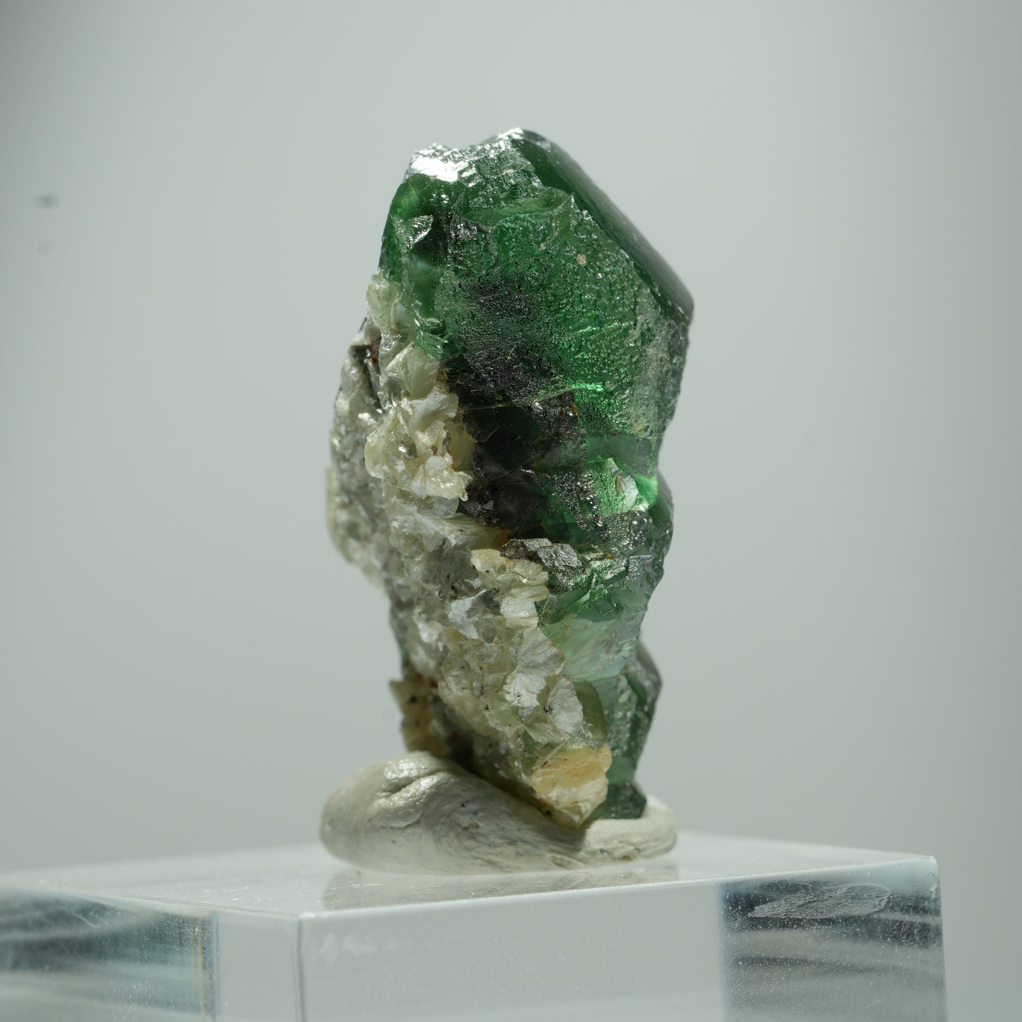 Phantom Fluorit hexagonal, Muskovit Stufe Erongo, Namibia 15*10*8mm #13504