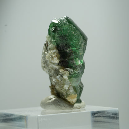 Phantom Fluorit hexagonal, Muskovit Stufe Erongo, Namibia 15*10*8mm #13504
