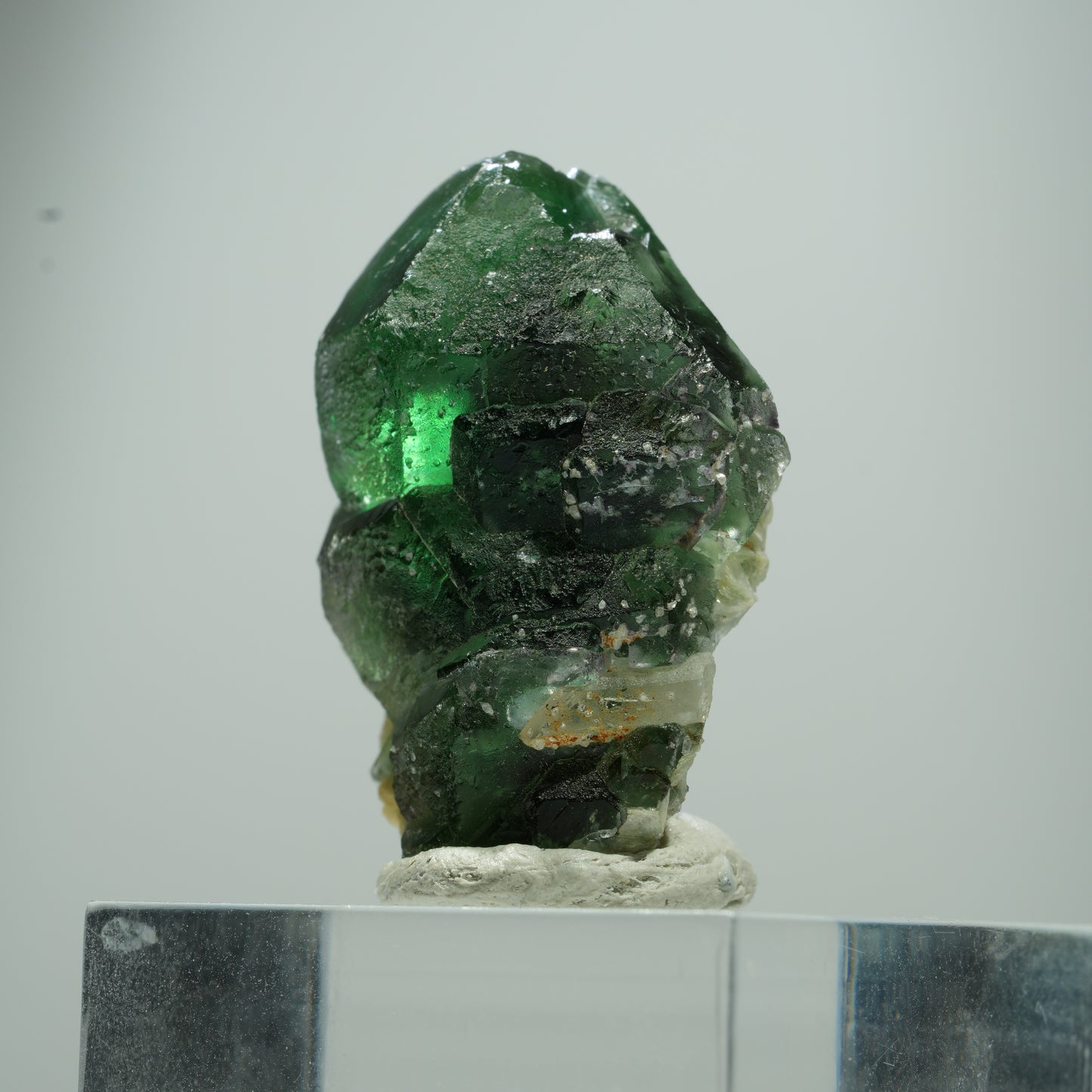 Phantom Fluorit hexagonal, Muskovit Stufe Erongo, Namibia 15*10*8mm #13504