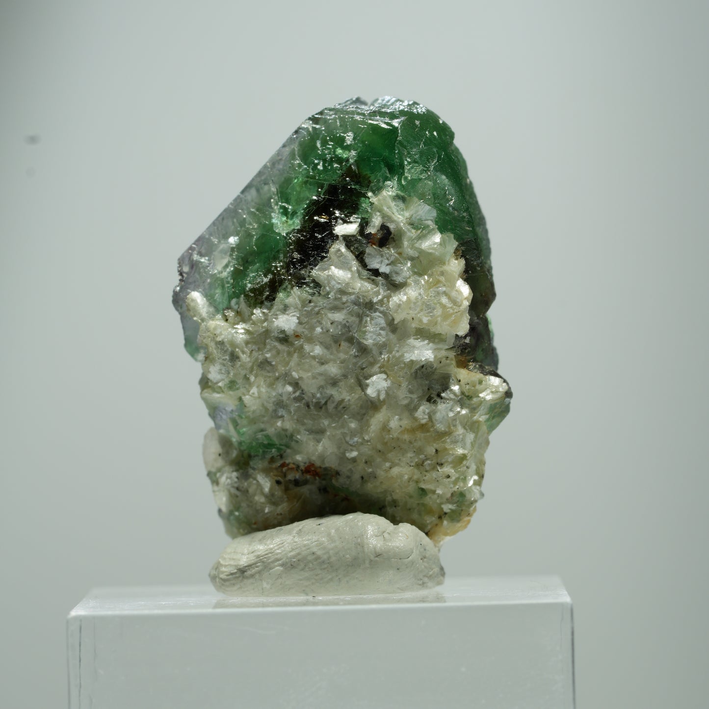 Phantom Fluorit hexagonal, Muskovit Stufe Erongo, Namibia 15*10*8mm #13504