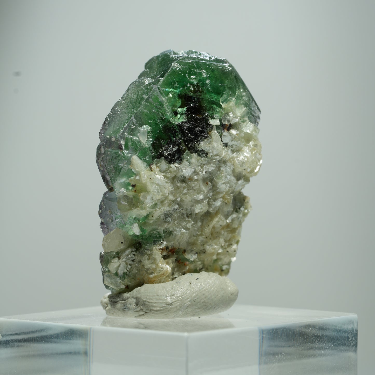 Phantom Fluorit hexagonal, Muskovit Stufe Erongo, Namibia 15*10*8mm #13504