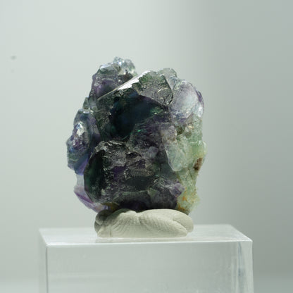 Seltene Phantom Fluorit Würfel Stufe, grün lila Okorusu, Namibia 13*10*5mm #13506