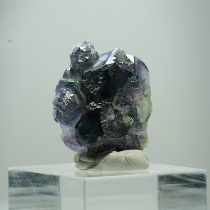 Seltene Phantom Fluorit Würfel Stufe, grün lila Okorusu, Namibia 13*10*5mm #13506