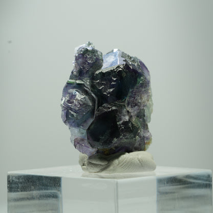Seltene Phantom Fluorit Würfel Stufe, grün lila Okorusu, Namibia 13*10*5mm #13506