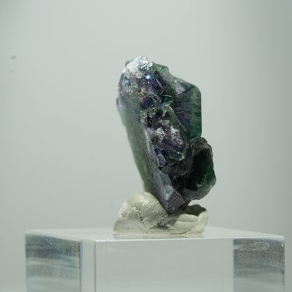 Seltene Phantom Fluorit Würfel Stufe, grün lila Okorusu, Namibia 13*10*5mm #13506