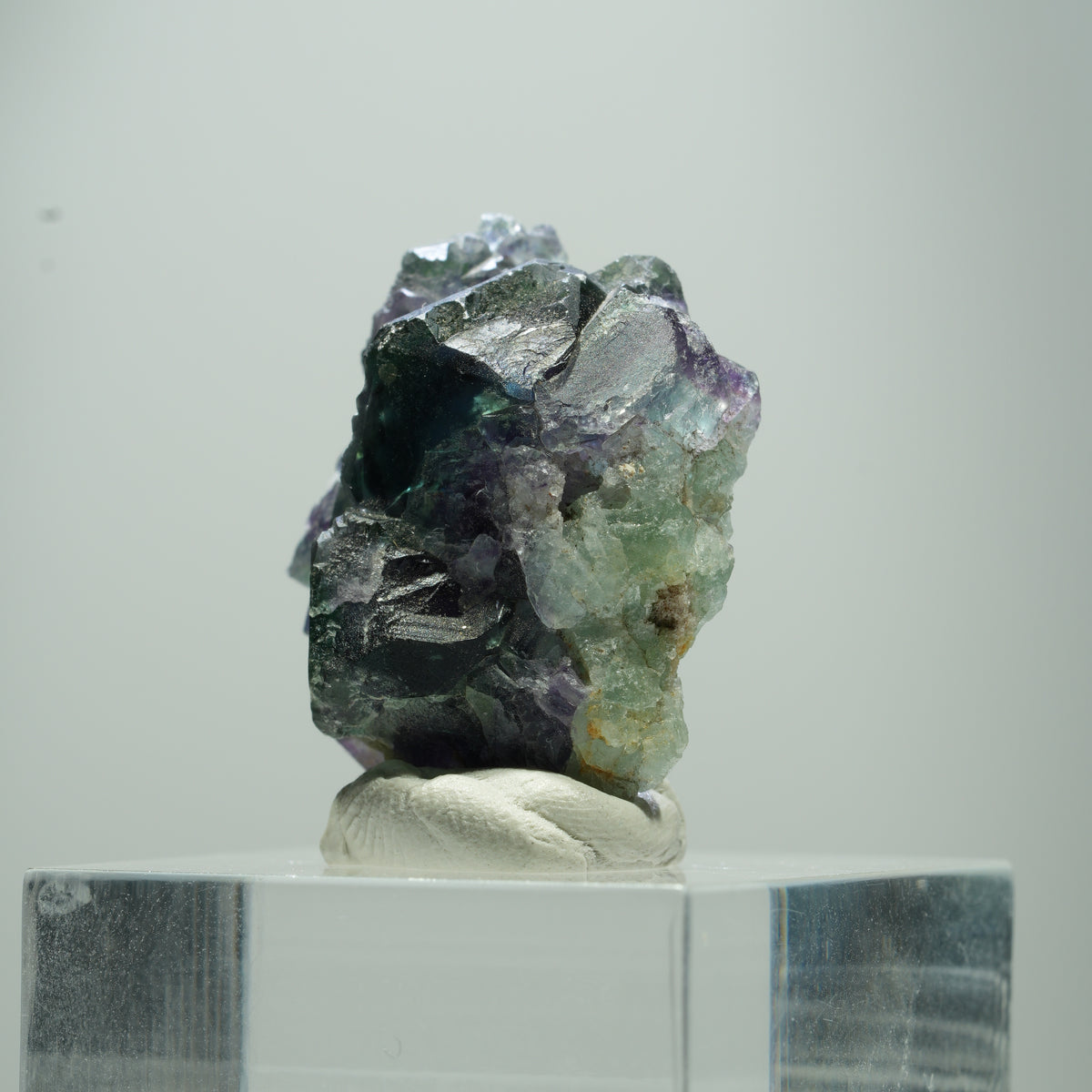 Seltene Phantom Fluorit Würfel Stufe, grün lila Okorusu, Namibia 13*10*5mm #13506