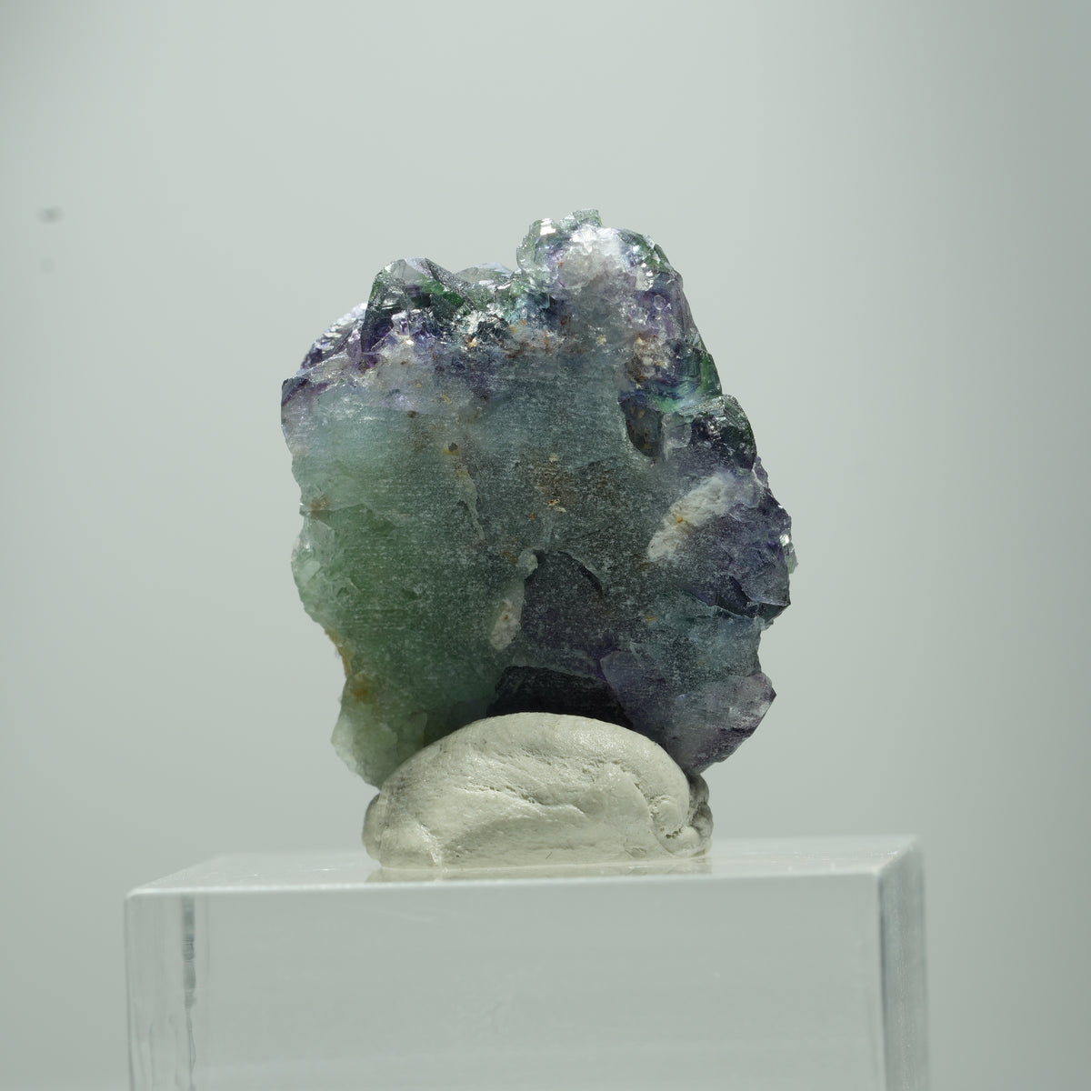 Seltene Phantom Fluorit Würfel Stufe, grün lila Okorusu, Namibia 13*10*5mm #13506