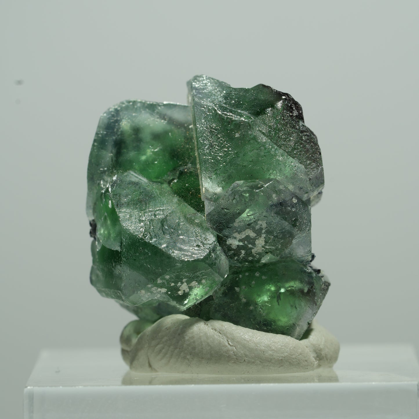 Phantom Fluorit Würfel, Schörl Turmalin, Muskovit Erongo, Namibia 11*10*7mm #13507