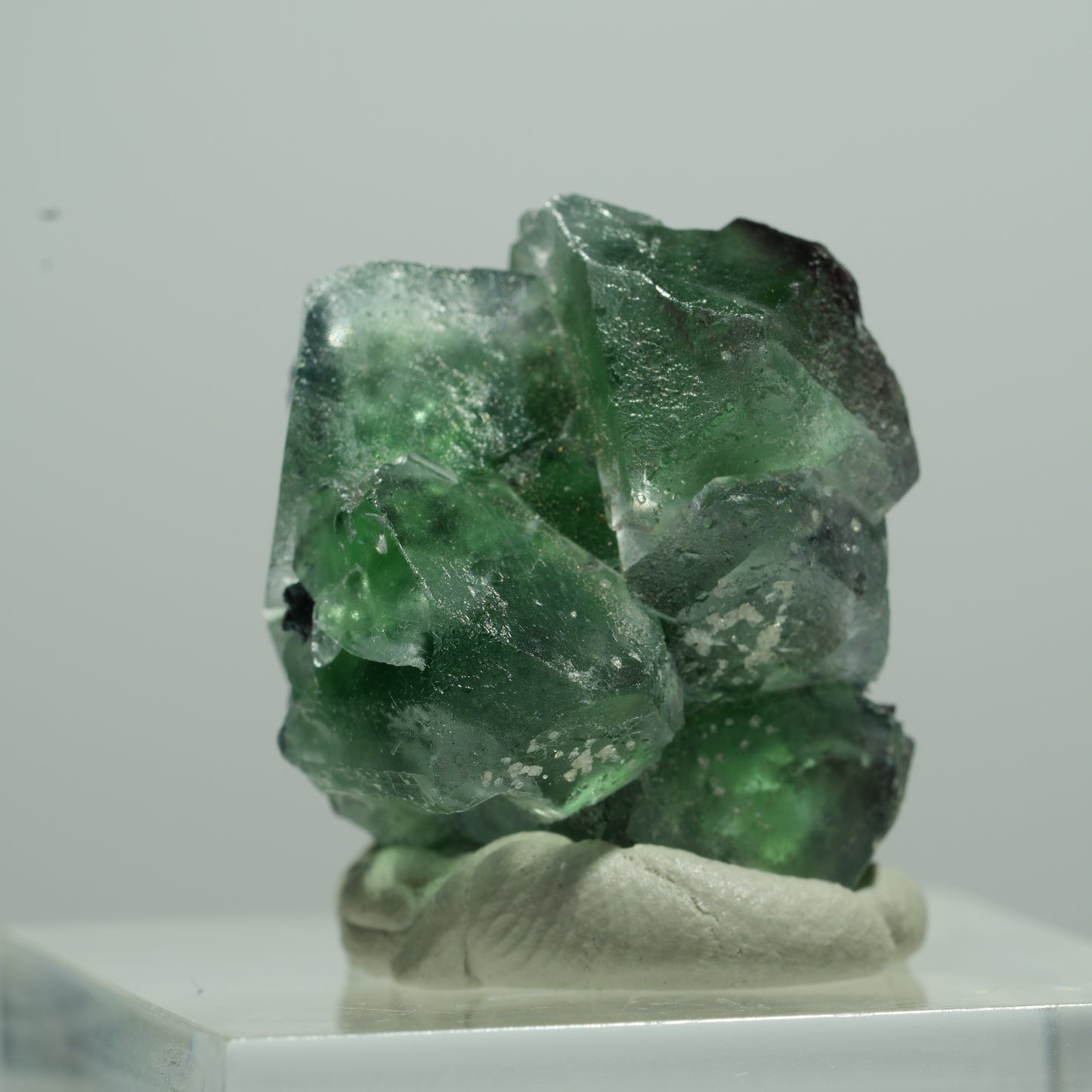 Phantom Fluorit Würfel, Schörl Turmalin, Muskovit Erongo, Namibia 11*10*7mm #13507