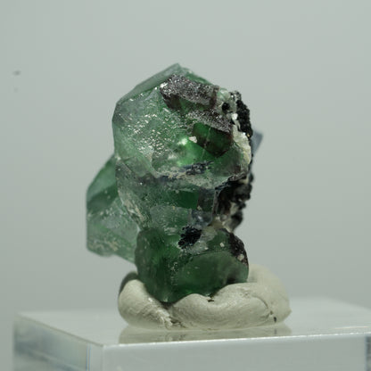 Phantom Fluorit Würfel, Schörl Turmalin, Muskovit Erongo, Namibia 11*10*7mm #13507